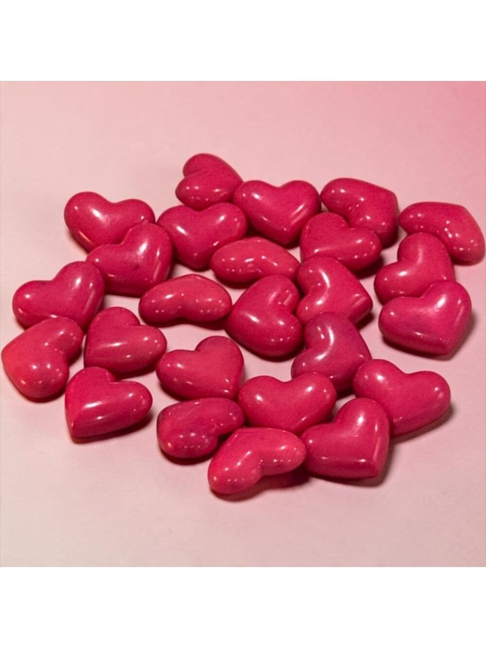 Heart-Shaped Pink Plastic Buttons - 20pcs - Sewing & Craft Supplies